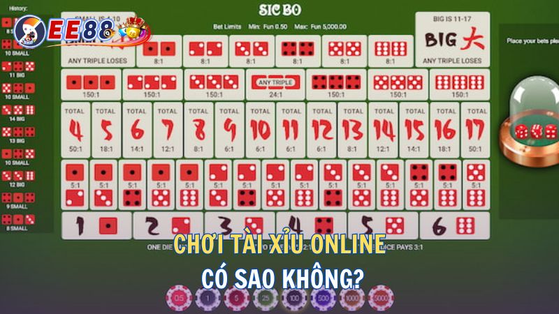 Chơi tài xỉu online có sao không?